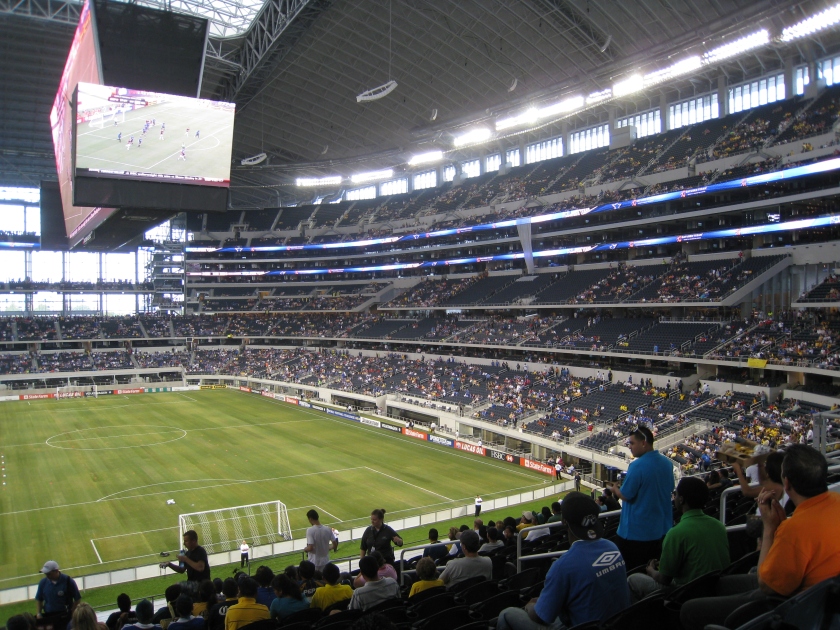 Cowboys Stadium Inside During a Soccer Match